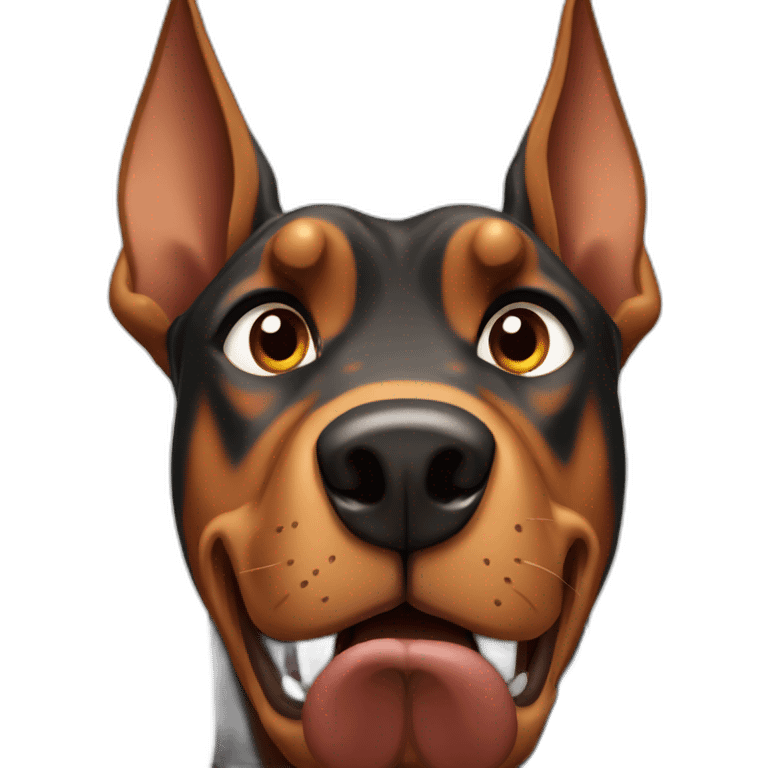 Angry doberman emoji