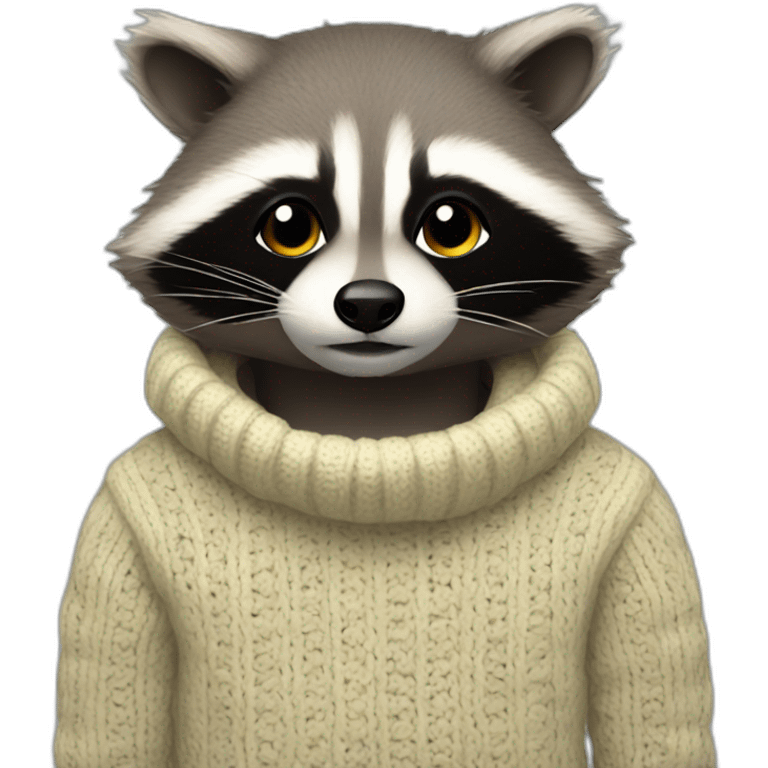 Racoon in sweater  emoji