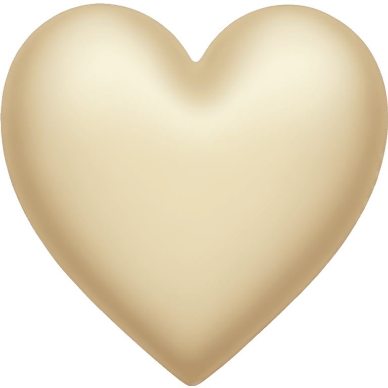 Cream colored heart emoji