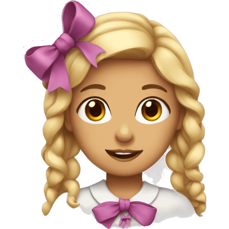 Girl with bow emoji