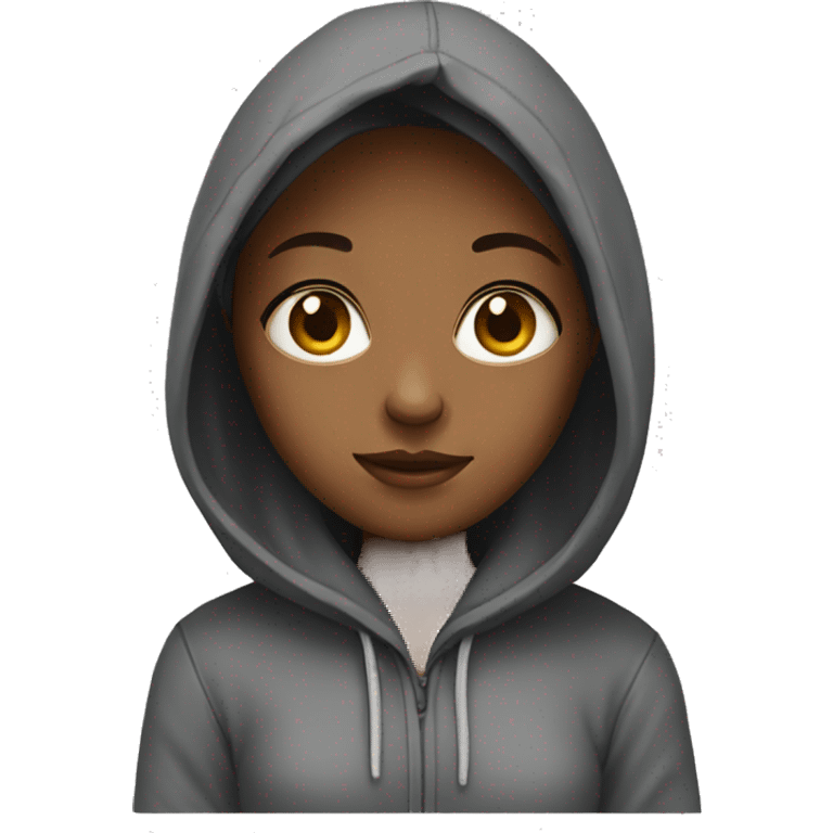 A girl in a hoodie emoji