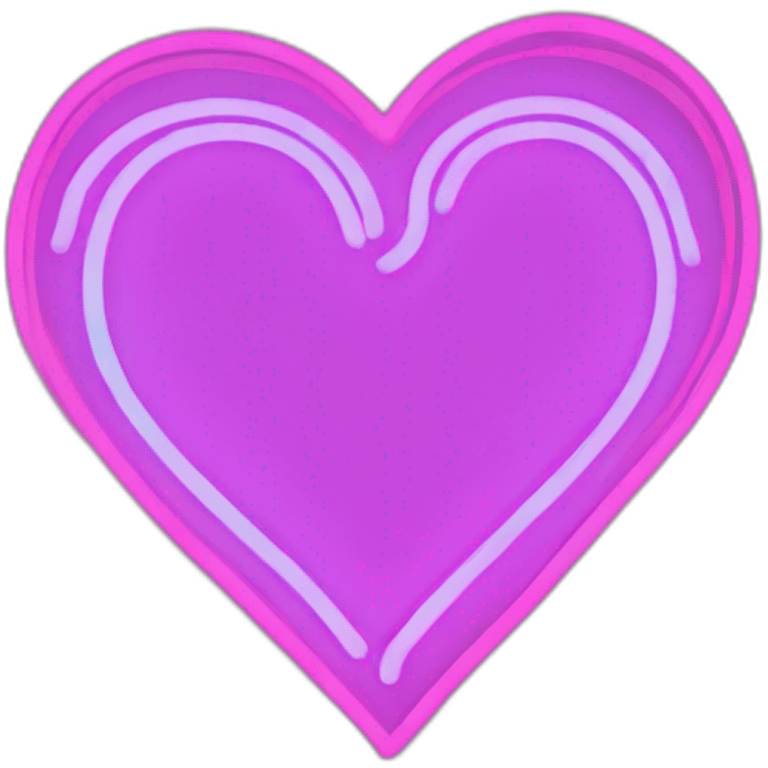 neon light heart outline emoji