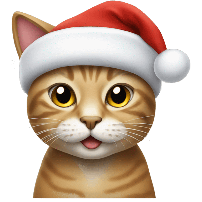 cat with christmas hat emoji