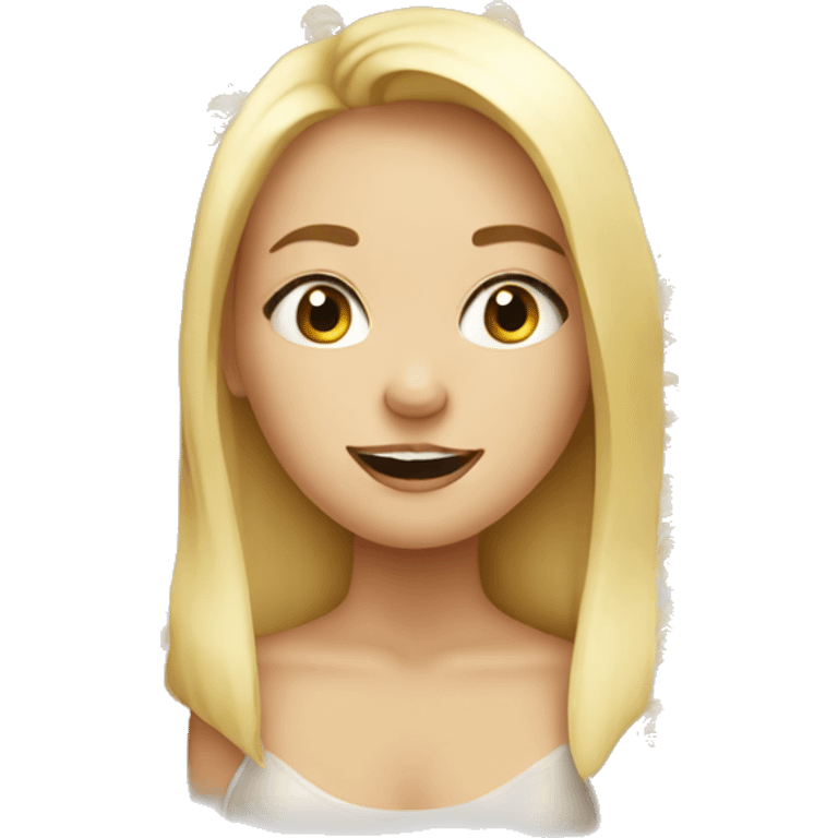 Blonde girl on diet  emoji