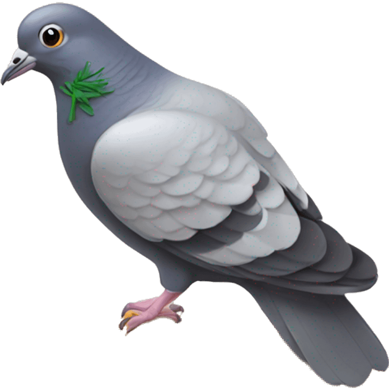 Pigeon picking grains  emoji