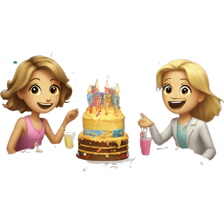 Birthdays party table emoji