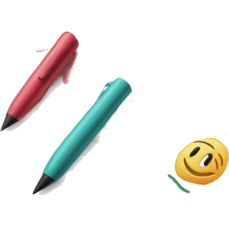 Handwriting to Text. colorful drawings. Near is pen emoji