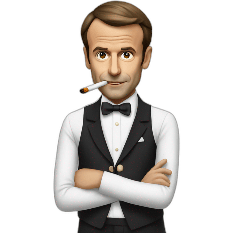 Emanuel macron is smoking emoji