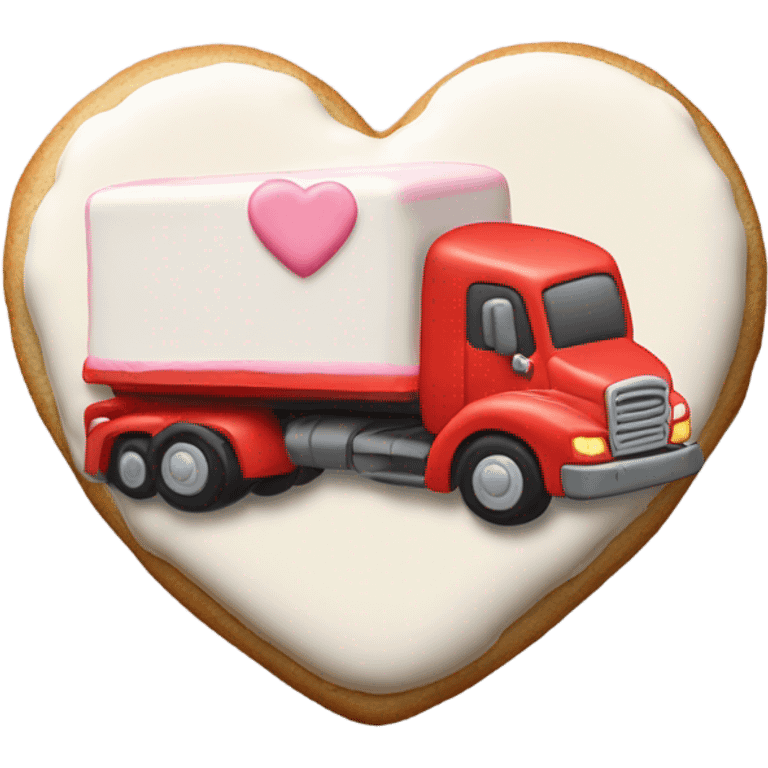 cookie heart with semi truck emoji