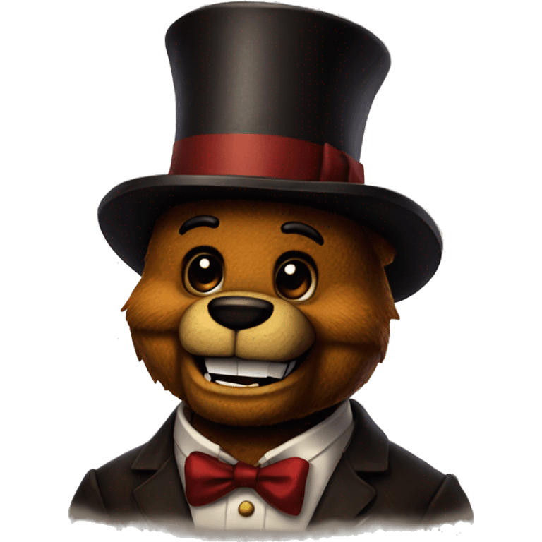 Freddy fazbear bear with tophat real emoji