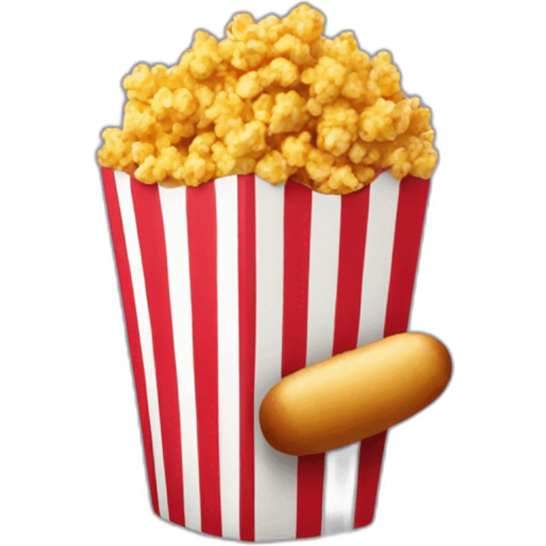 Pop corn dog emoji