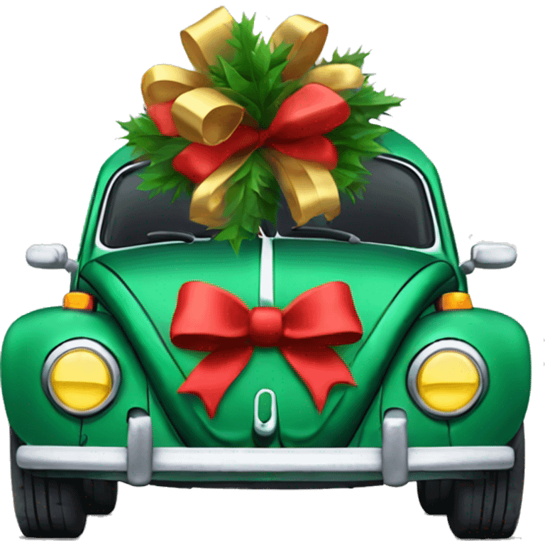 Christmas volkswagen beetle emoji