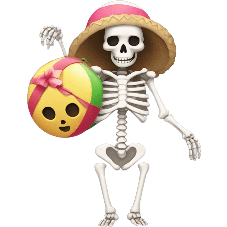 Skeleton in a big bikini emoji