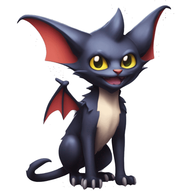  Kawaii Edgy Cool Beautiful Noivern-Nargacuga-Litten-Bat-Cat full body emoji