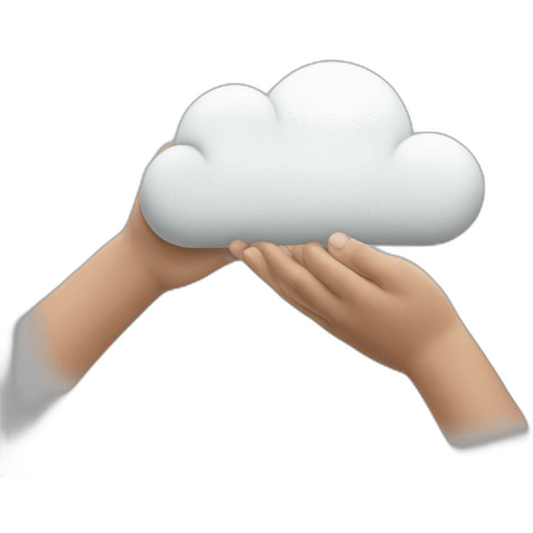 hand knock on cloud emoji