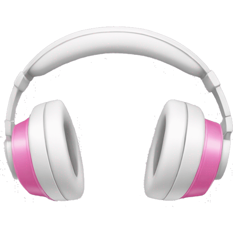 White headphones with pink bows emoji