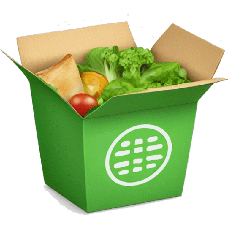 green food takeaway box emoji