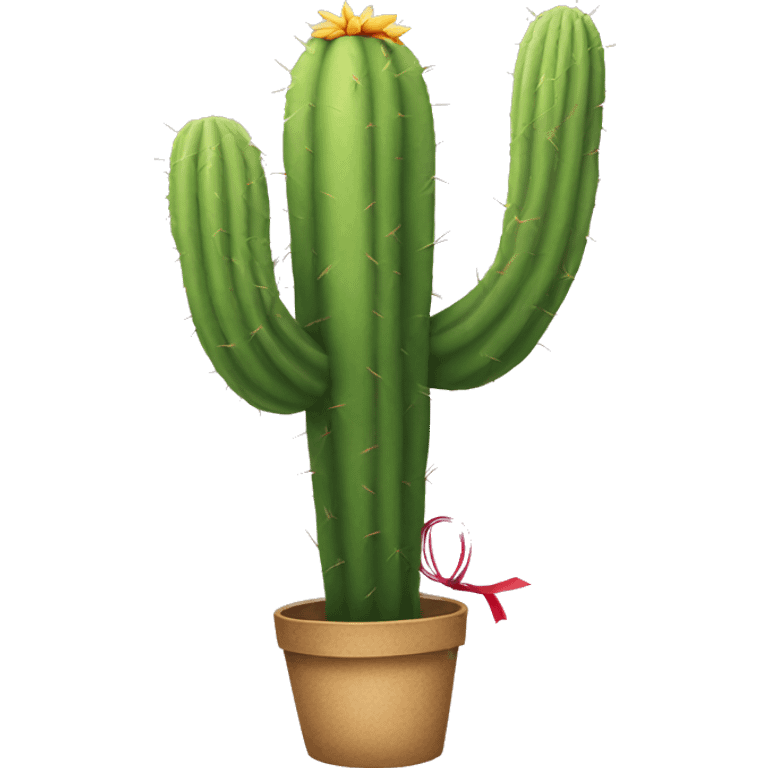 Cactus tied to a balloon emoji