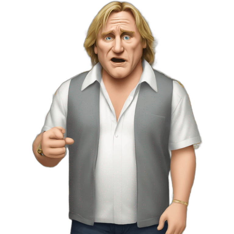 Gerard Depardieu rapping while drunk emoji