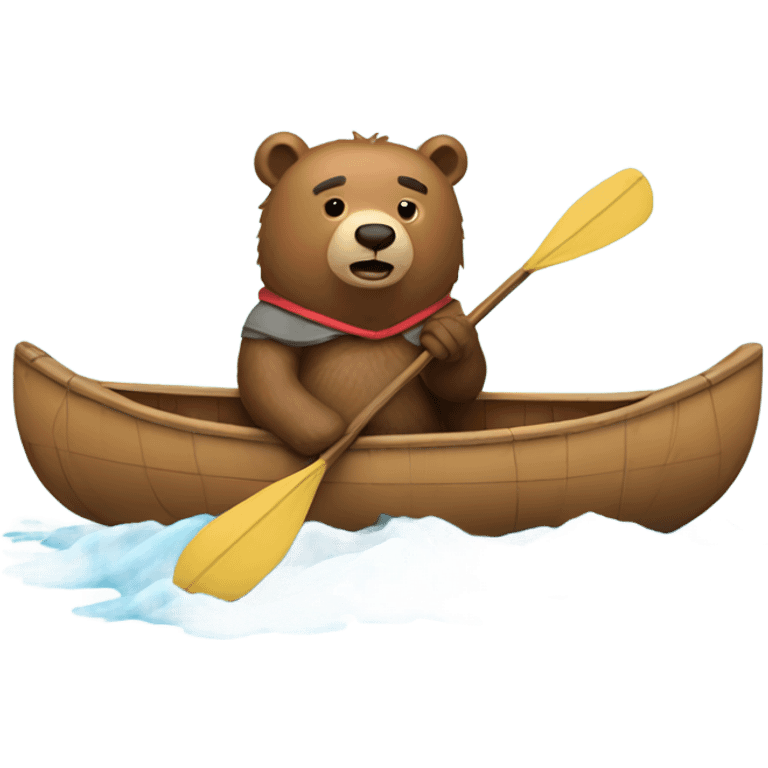 Bear in a canoe emoji