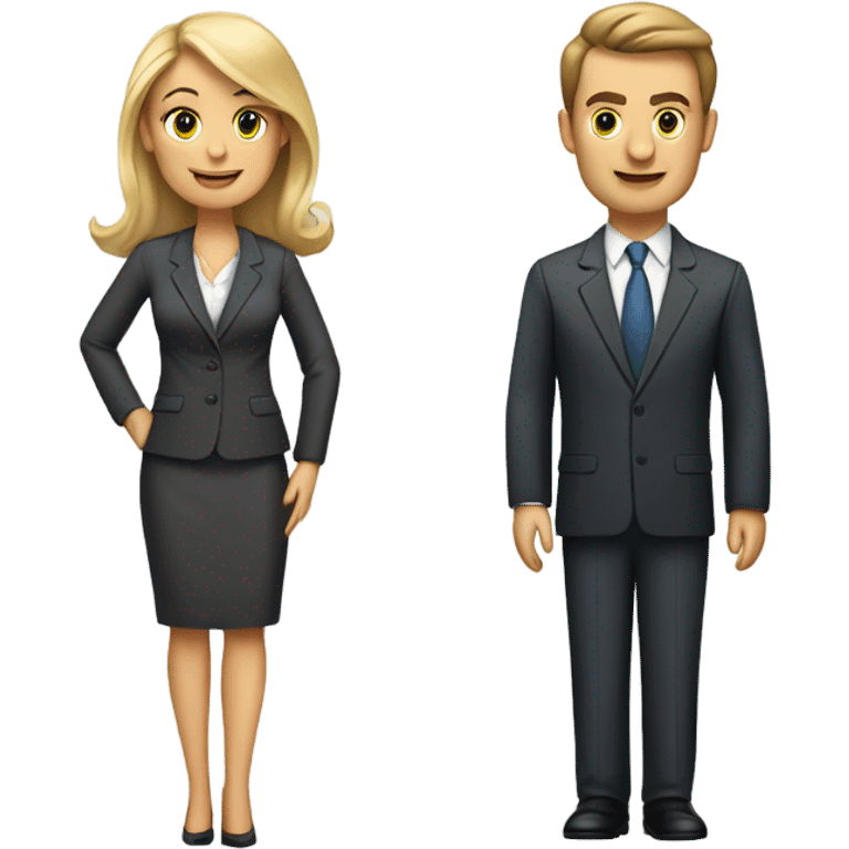 caucasian businessman and businesswoman emoji