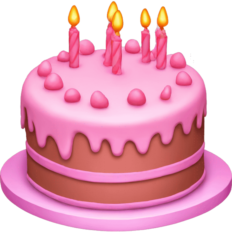 pink birthday cake  emoji