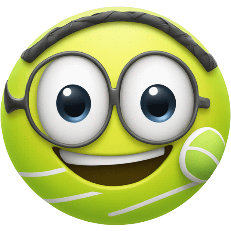 Happy tennis racket emoji