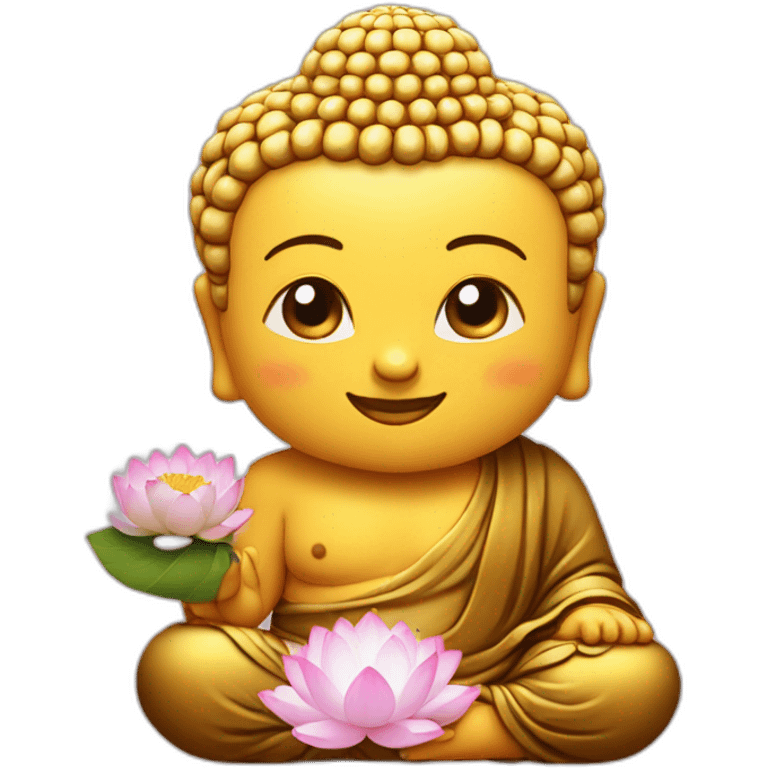 Bouddha-holding-hedgehog-with-lotus-flower emoji