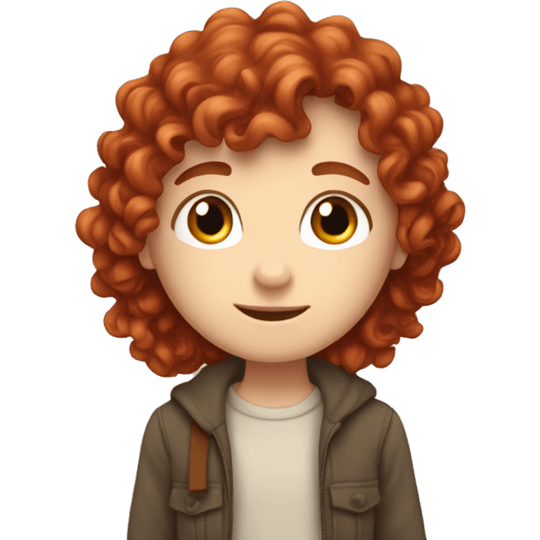 white girl brown curly hair hugging red head straight hair boy white emoji