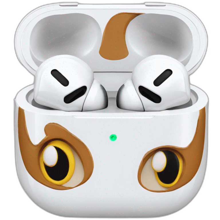 An AirPods Pro with case emoji