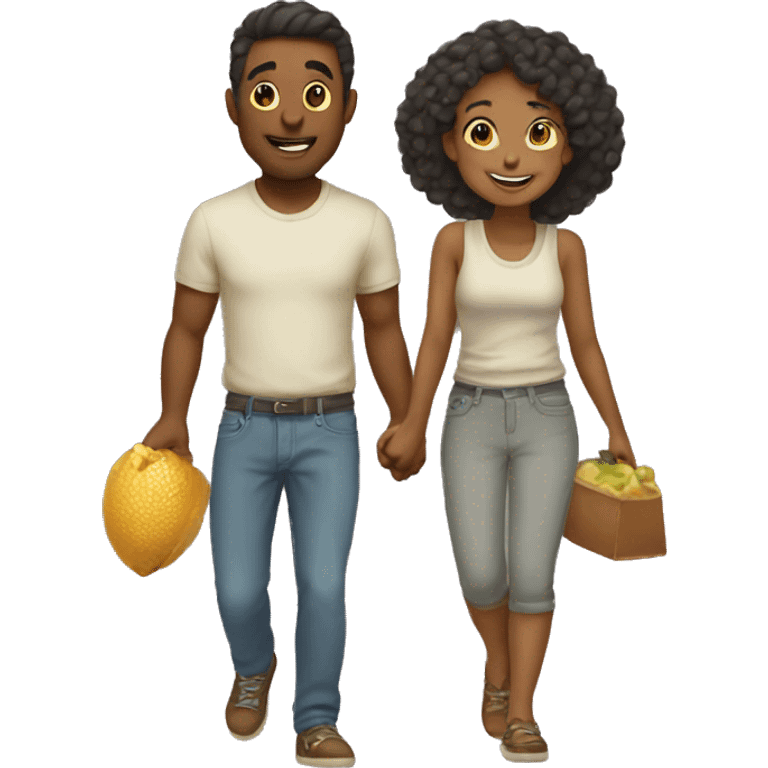 couple going on honeymon emoji