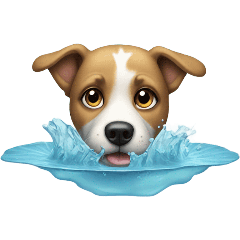 Dog in water emoji