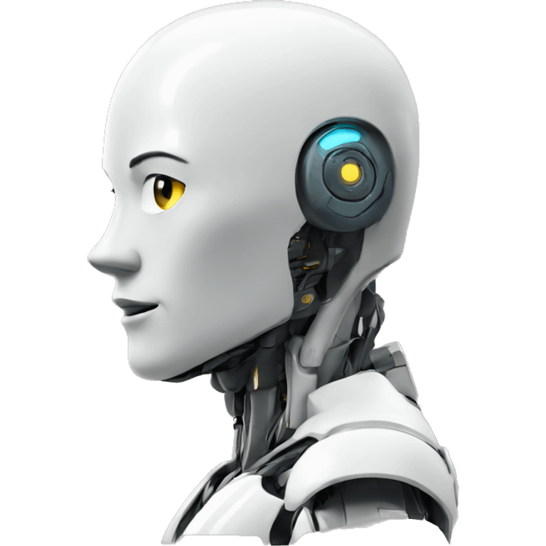 robot face in profile side view emoji