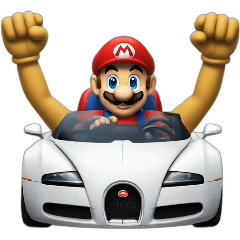 mario dans une bugatti emoji