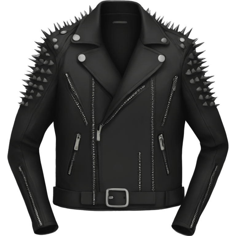 Black spiked leather jacket emoji