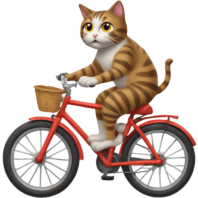 Cat riding bike emoji