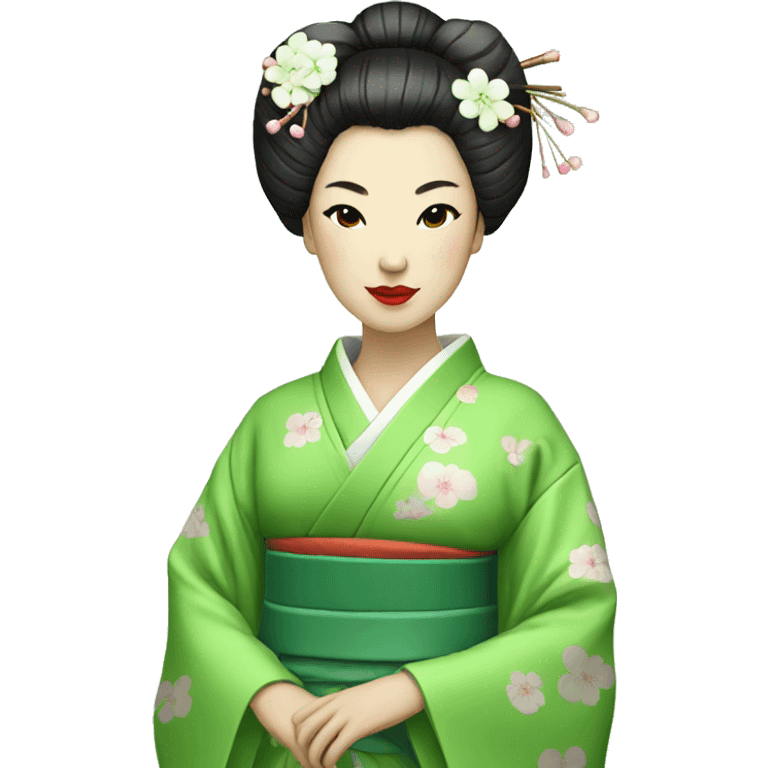 geisha green emoji