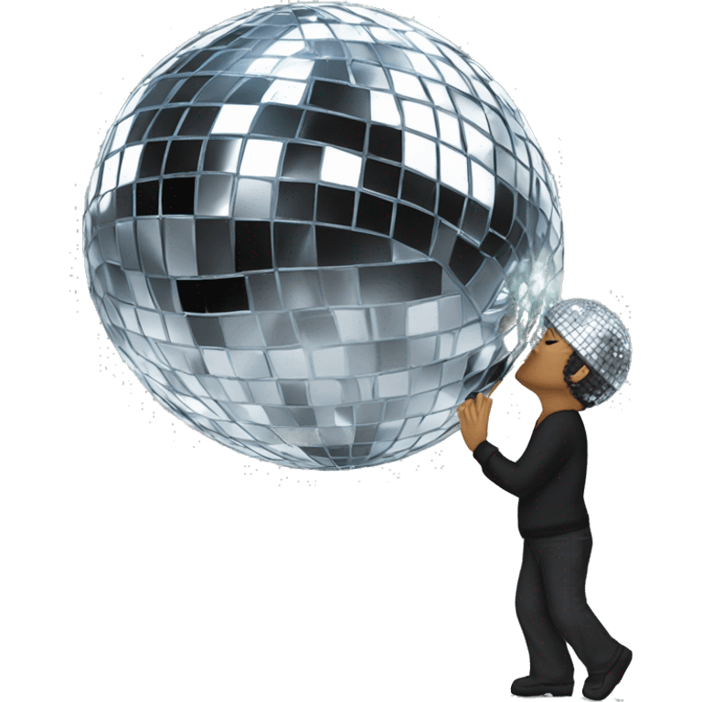 Kissing disco ball cd emoji