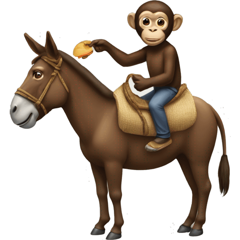 Monkey on a donkey emoji