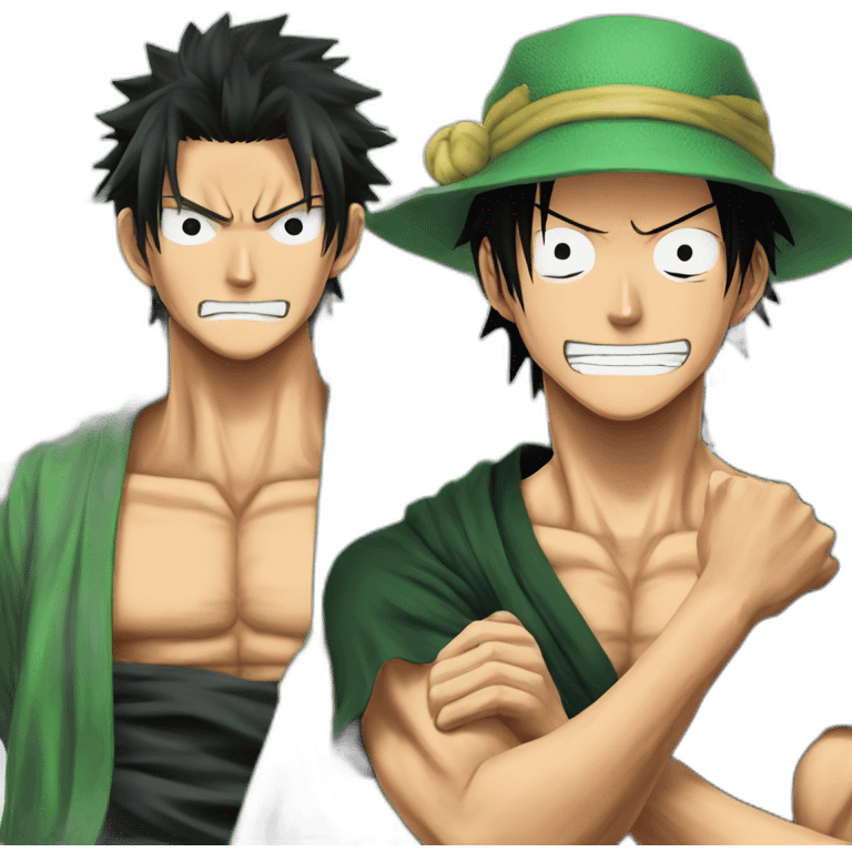 Roronoa zoro avec monkey d luffy emoji