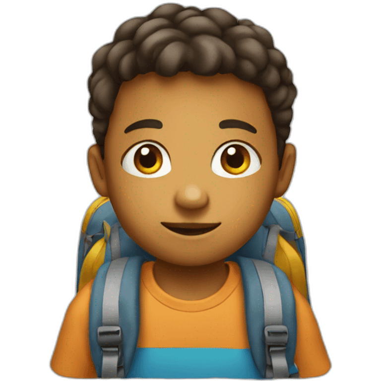 child with backpack emoji