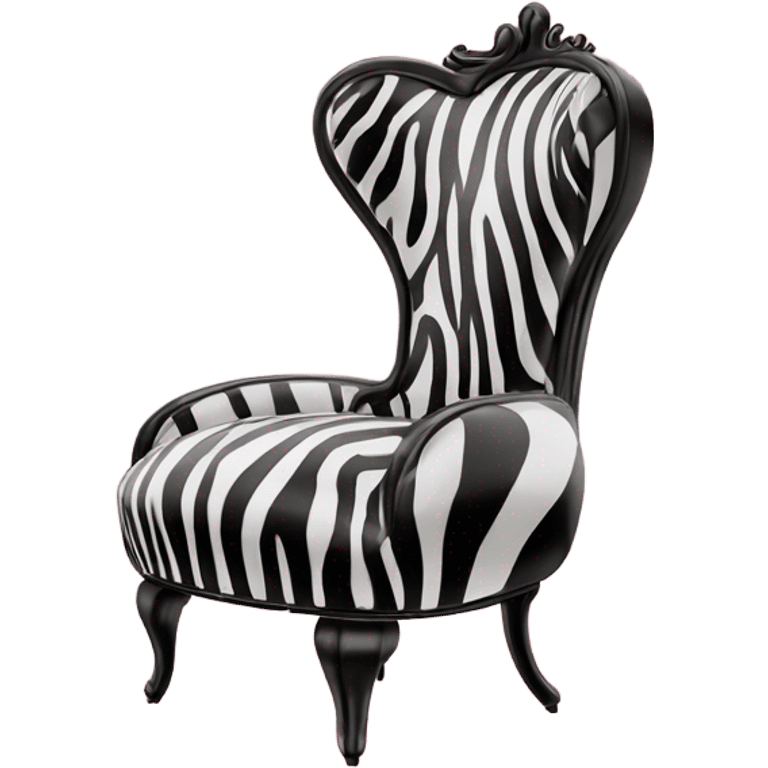 High heel shoe shaped chair in zebra and pright pink  emoji