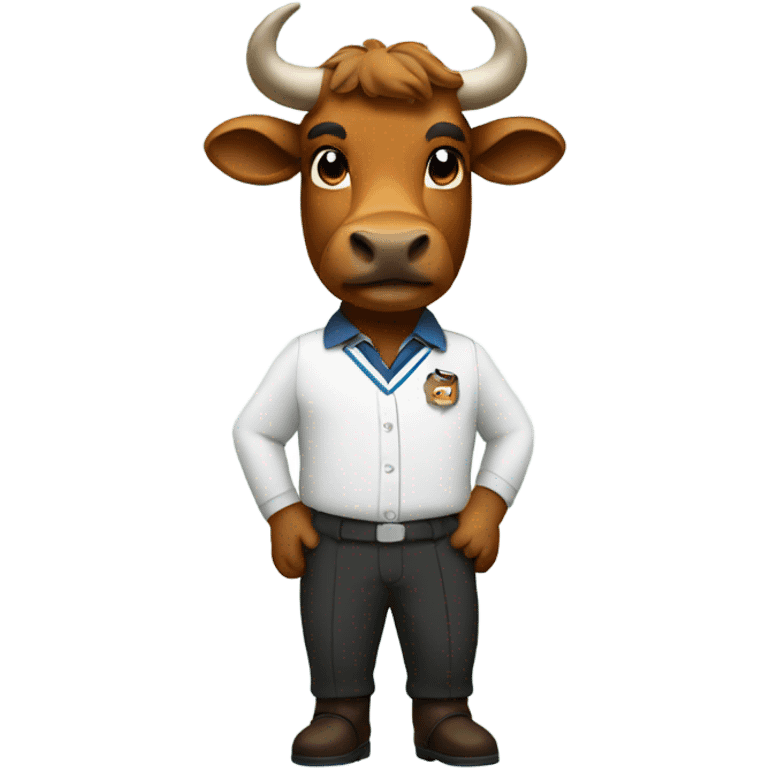 Bevo in school uniform emoji