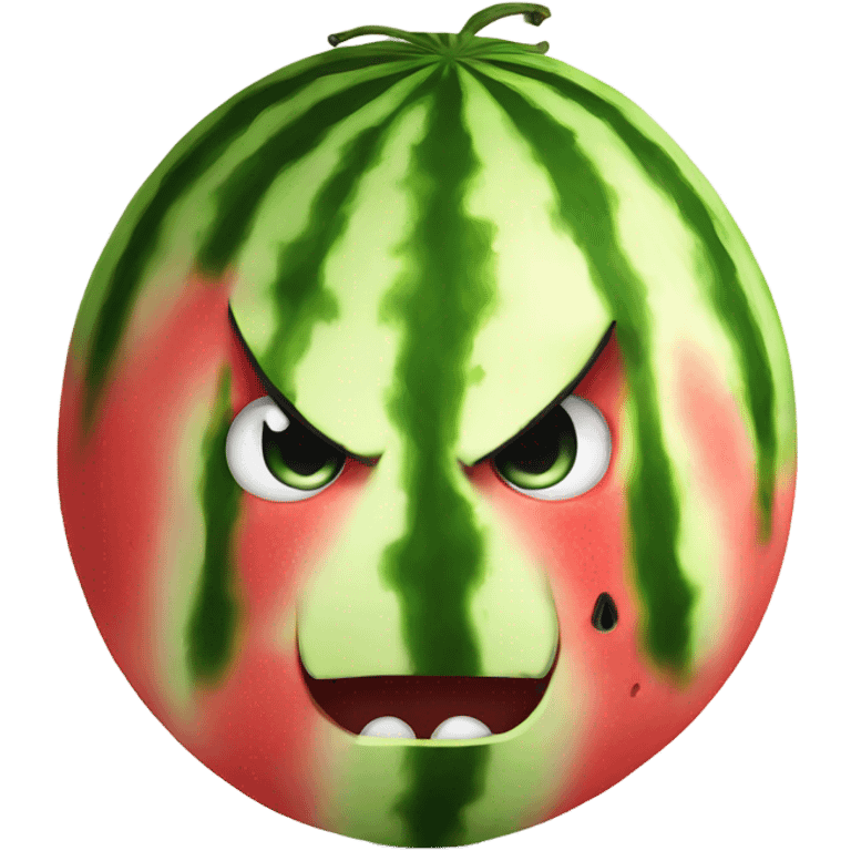 Angry watermelon emoji