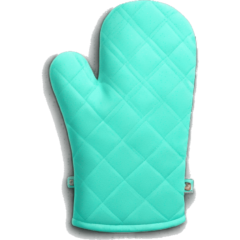 Realistic teal oven mitt emoji