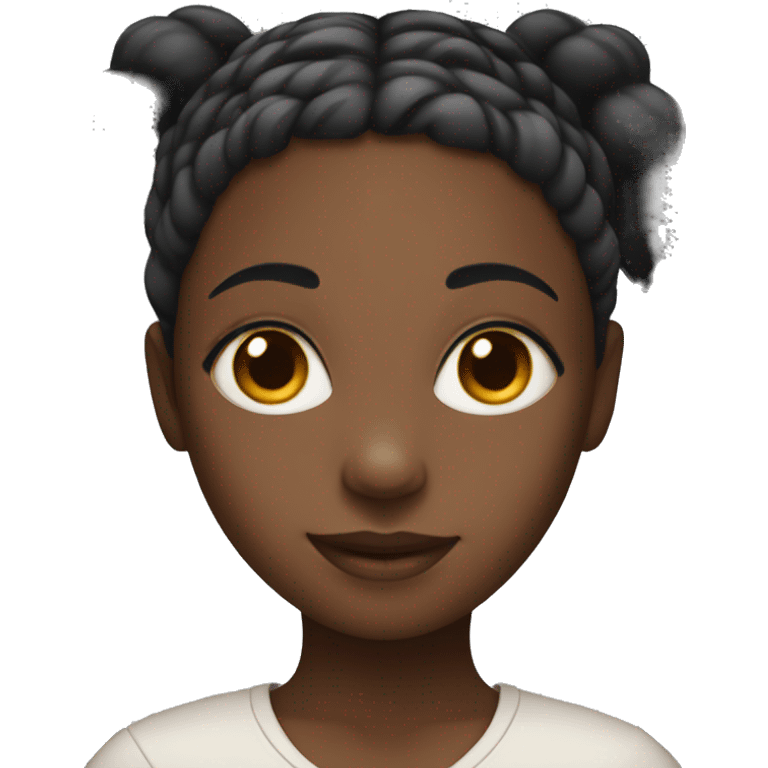 black girl with braids emoji