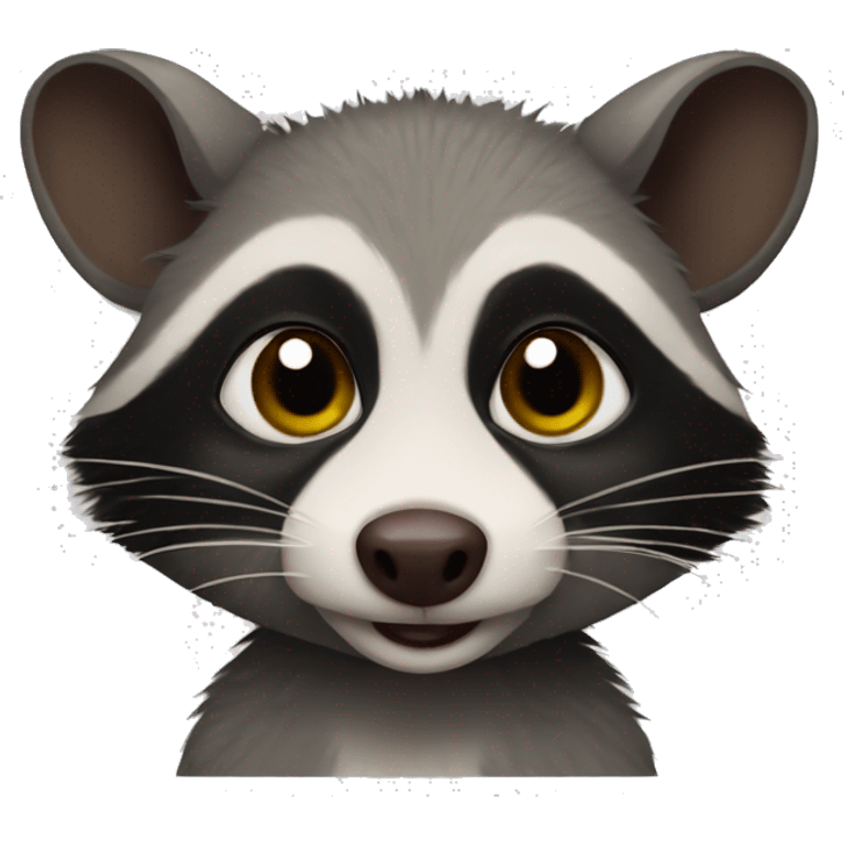 Possum mixed with a raccoon emoji