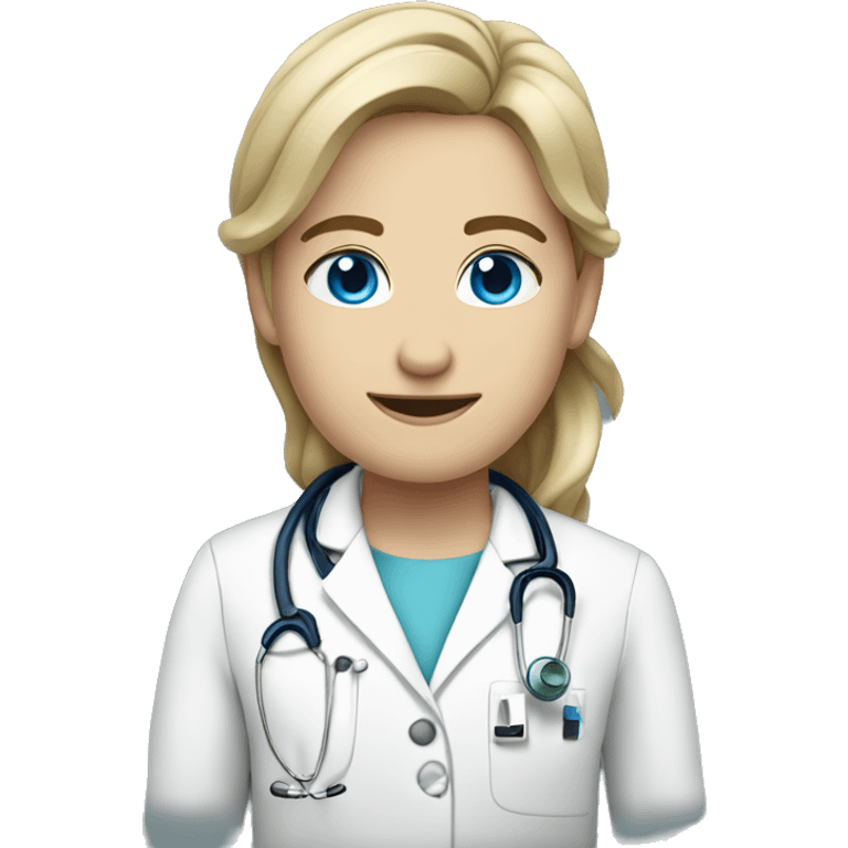 Tall thin good looking dark blonde haired doctor with nice blue eyes emoji