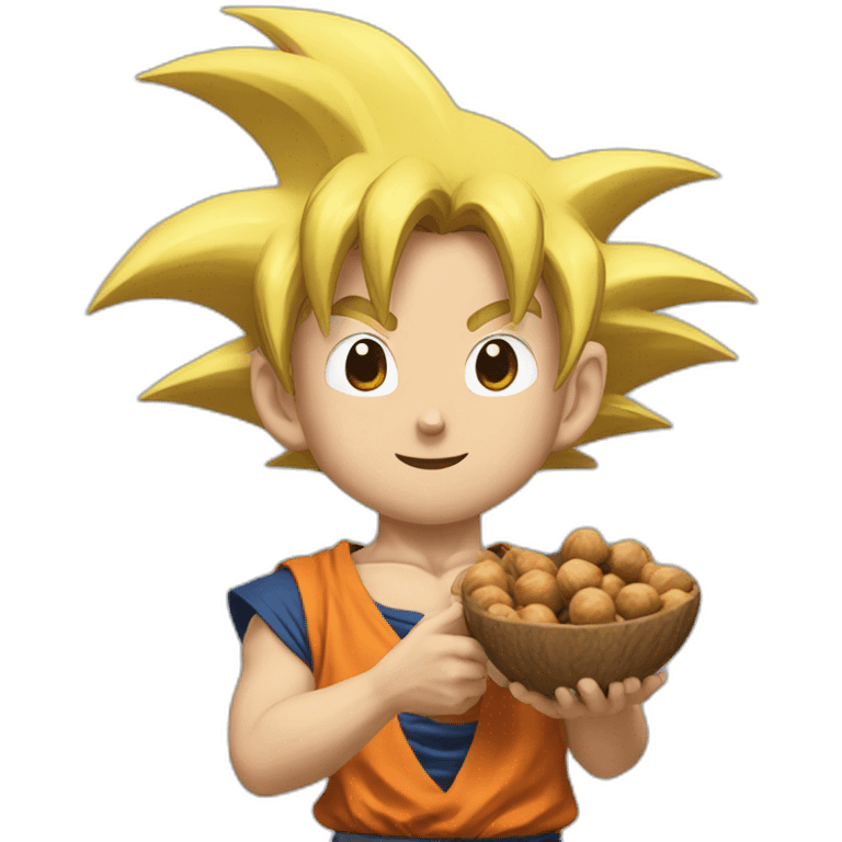 goku holding nuts emoji