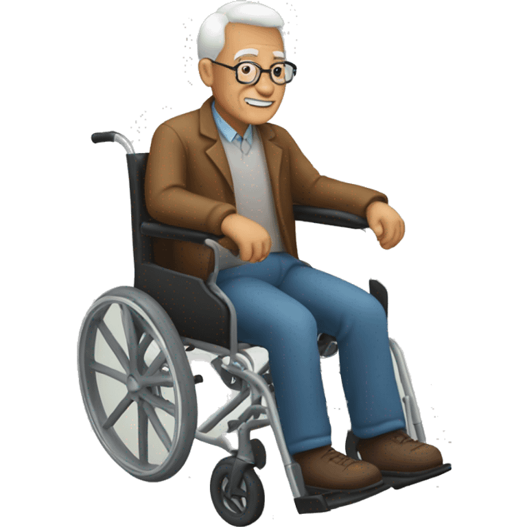 Grandpa in a wheelchair emoji